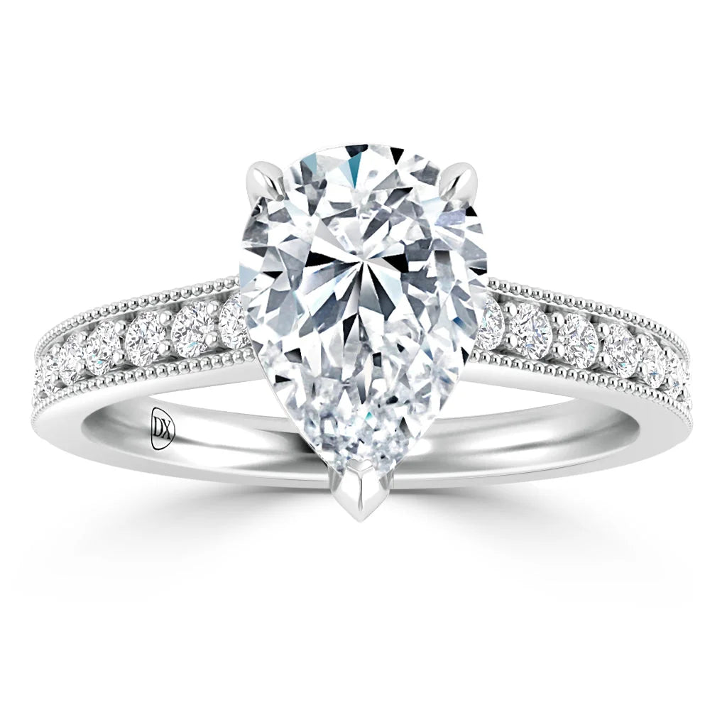 Emma - Pear Cut 18ct White Gold Engagement Ring