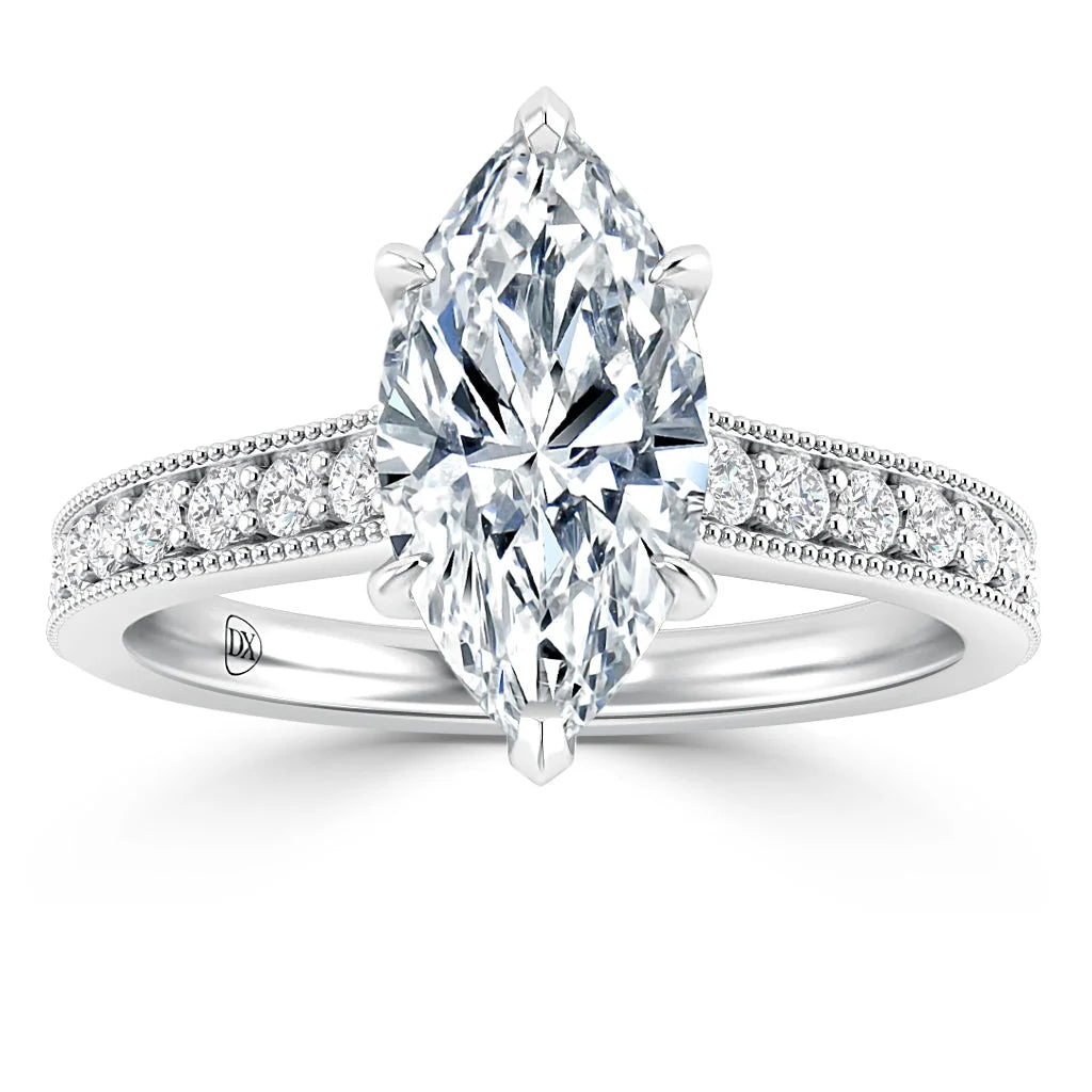 Emma - Marquise Cut 18ct White Gold Engagement Ring