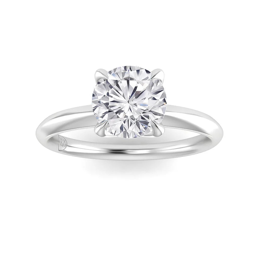 Nancy - Round Cut Platinum Engagement Ring