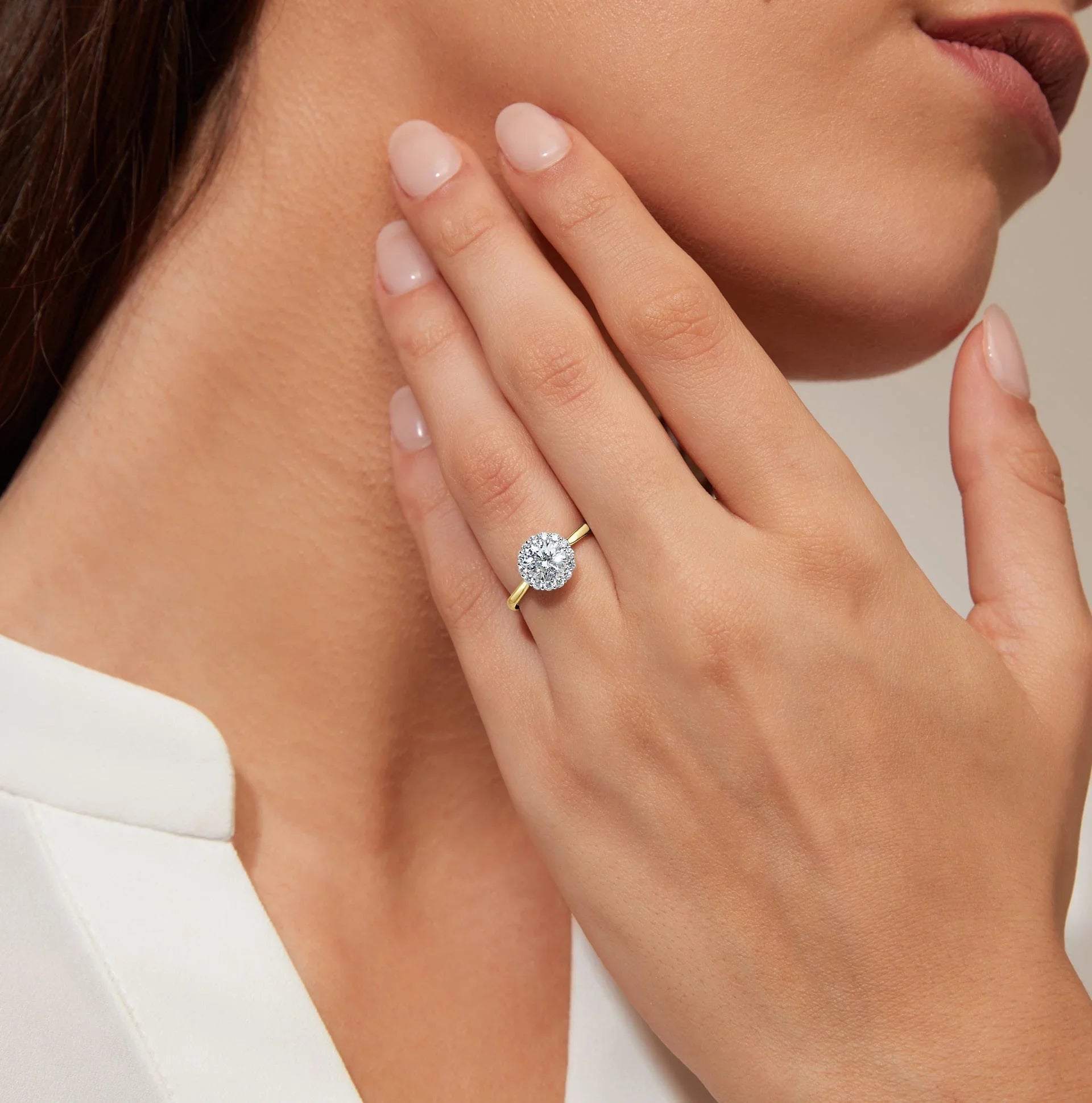 Georgina - Round Cut 18ct Yellow Gold Engagement Ring