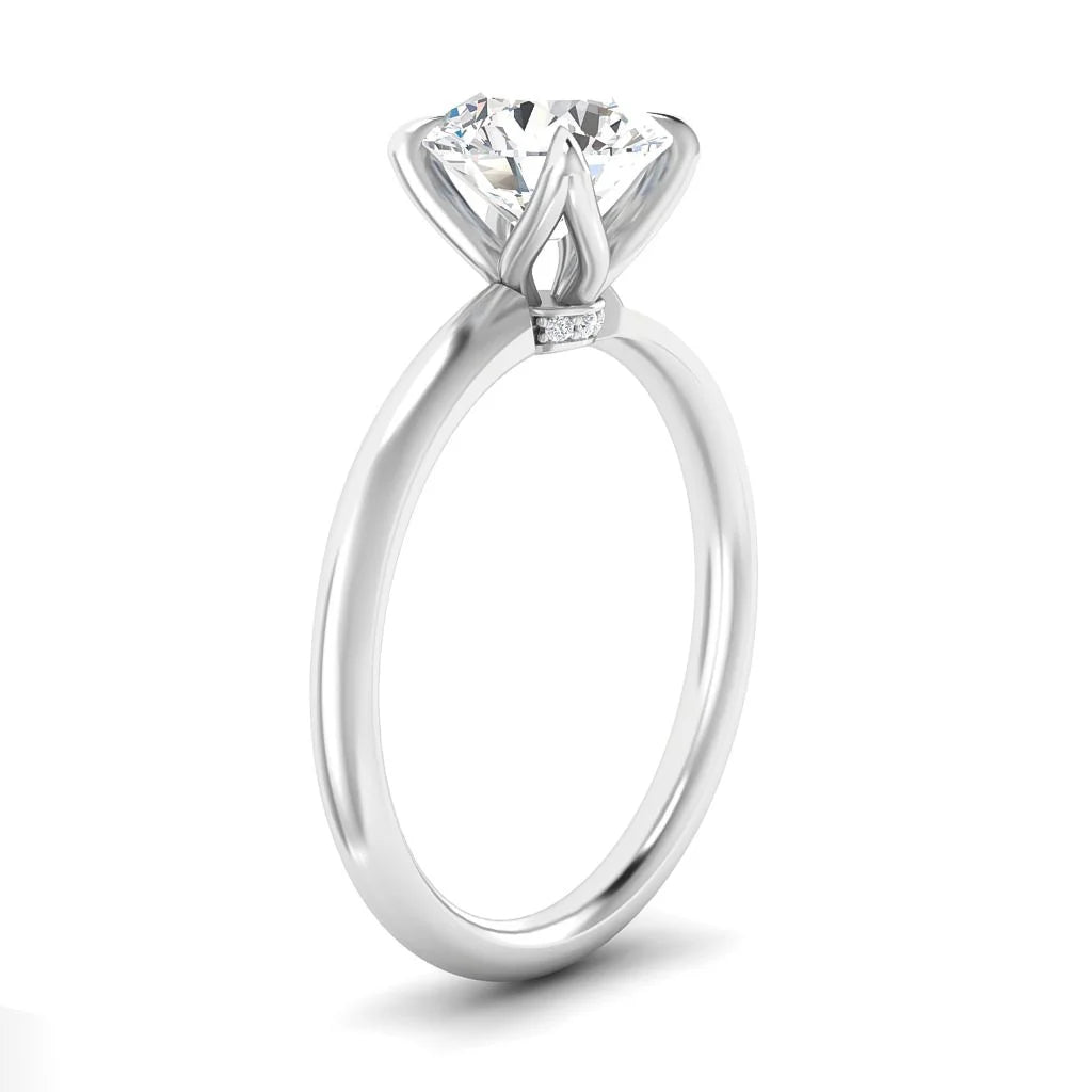 Nancy - Round Cut Platinum Engagement Ring