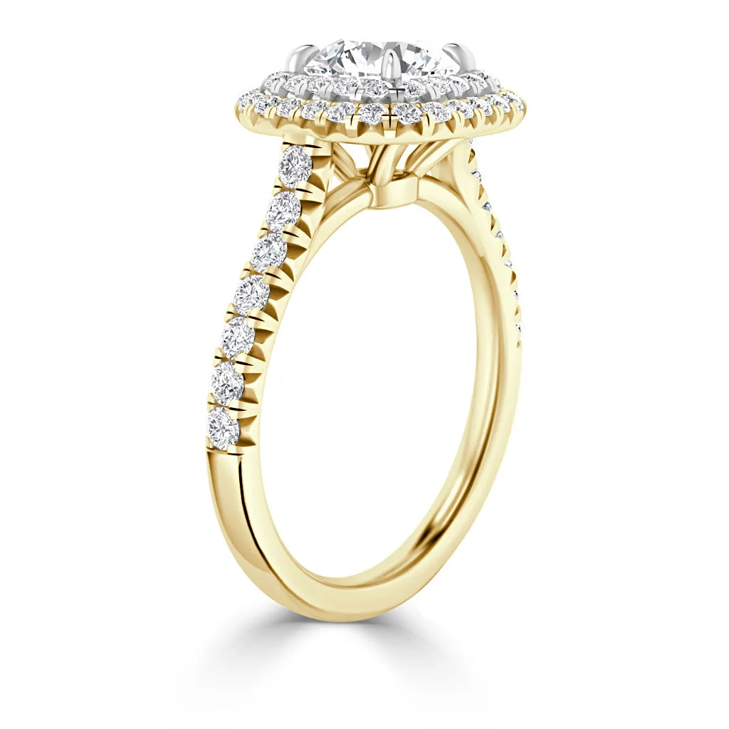 Stephanie - Round Cut 18ct Yellow Gold Engagement Ring