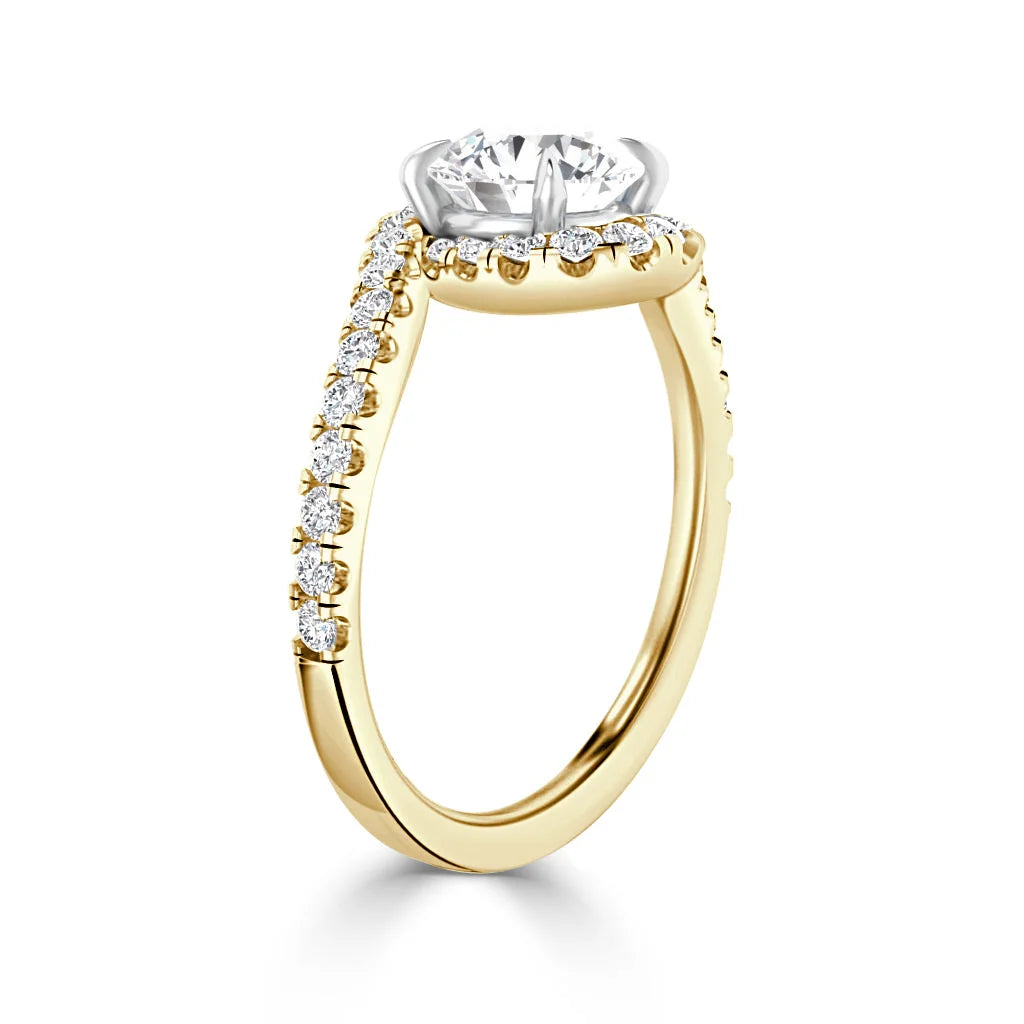 Evelyn - Round Cut 18ct Yellow Gold Engagement Ring