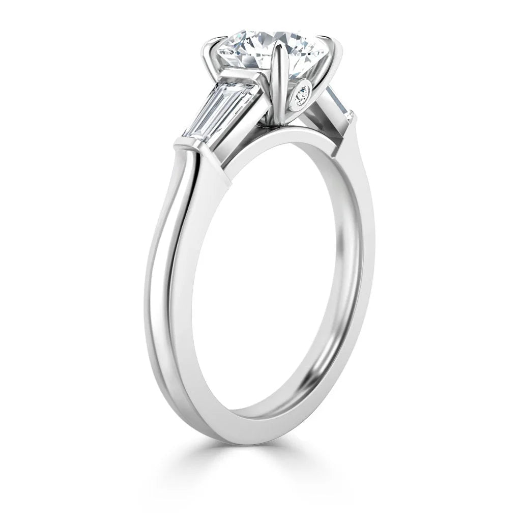 Mia - Round Cut 18ct White Gold Engagement Ring
