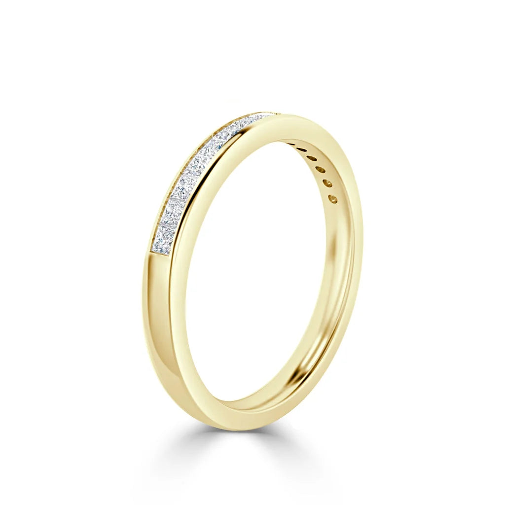 Crystal - 18ct Yellow Gold Wedding Ring
