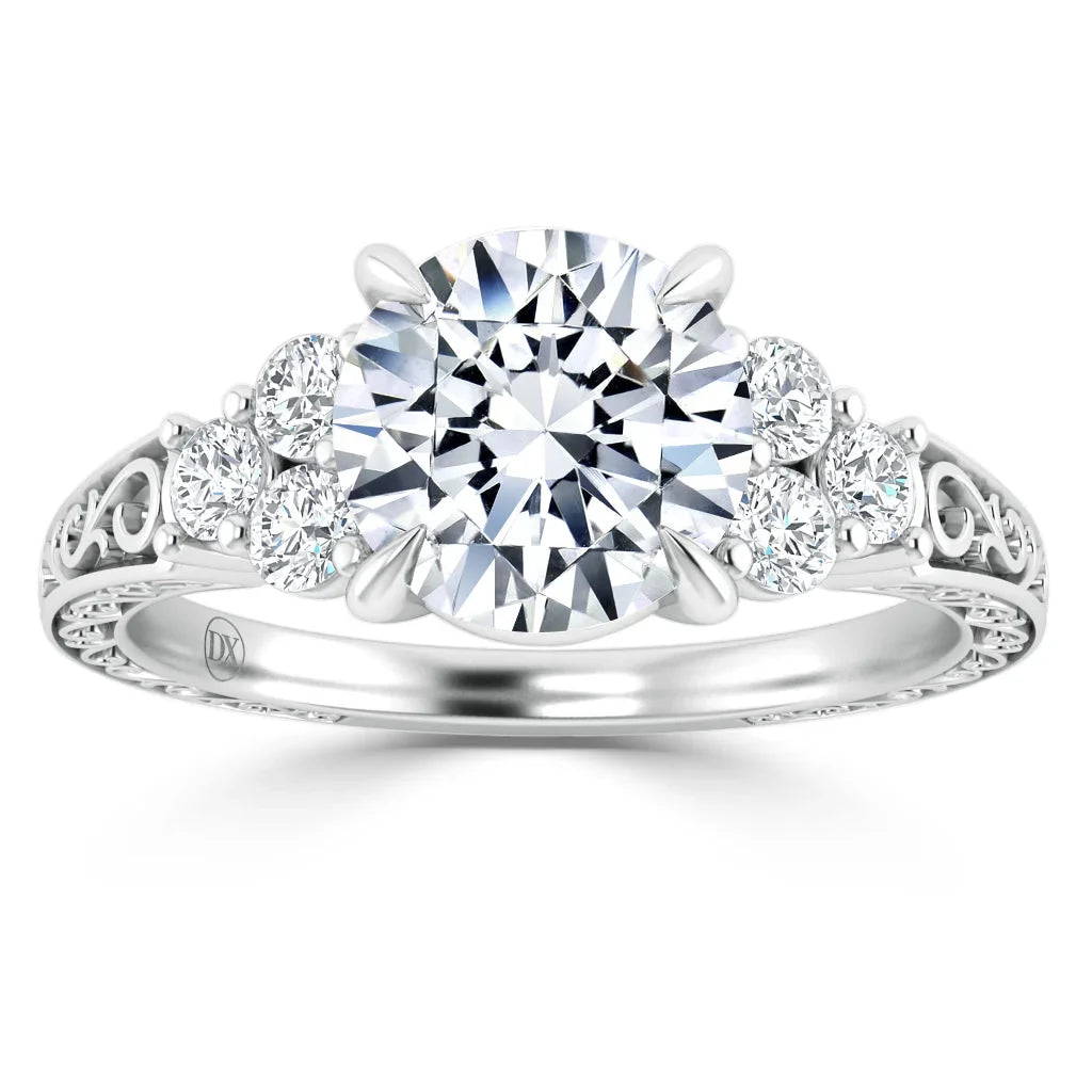 Elizabeth - Round Cut 18ct White Gold Engagement Ring