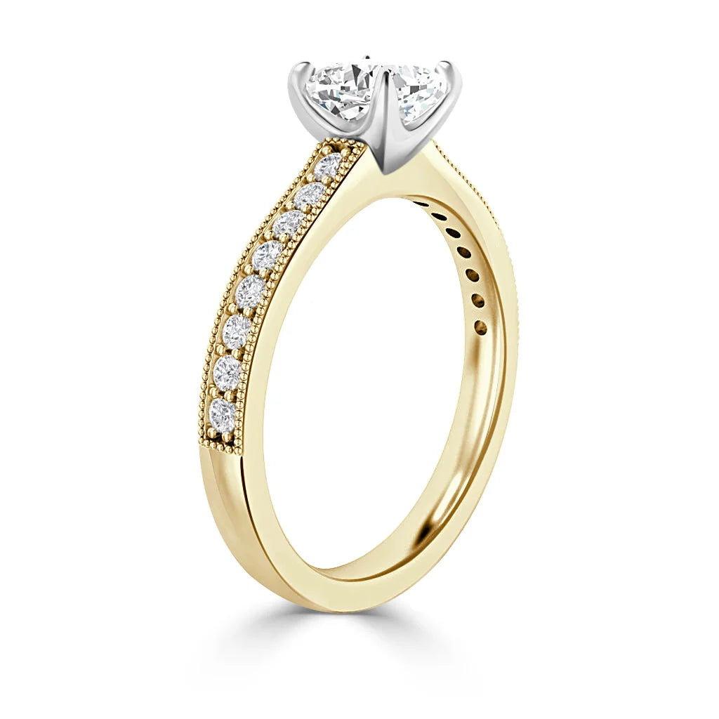 Emma - Cushion Cut 18ct Yellow Gold Engagement Ring