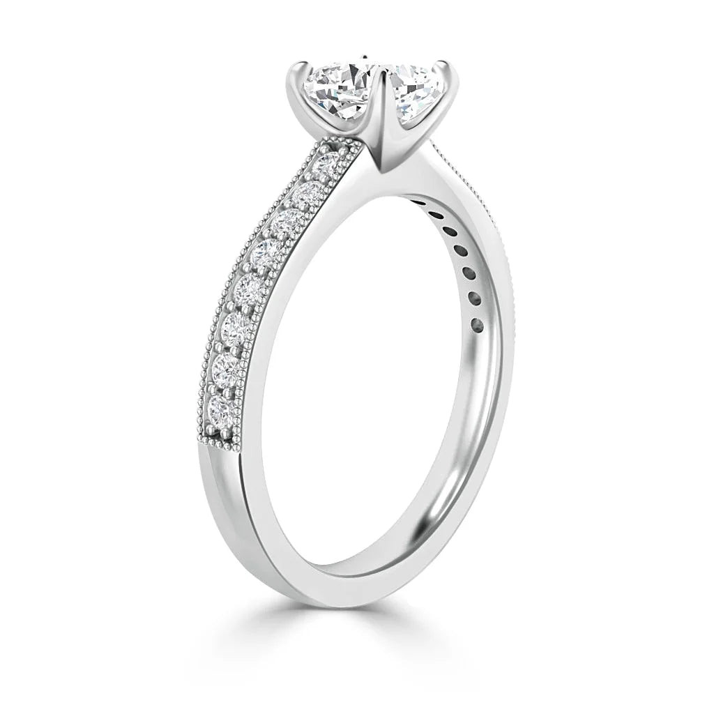 Emma - Cushion Cut Platinum Engagement Ring