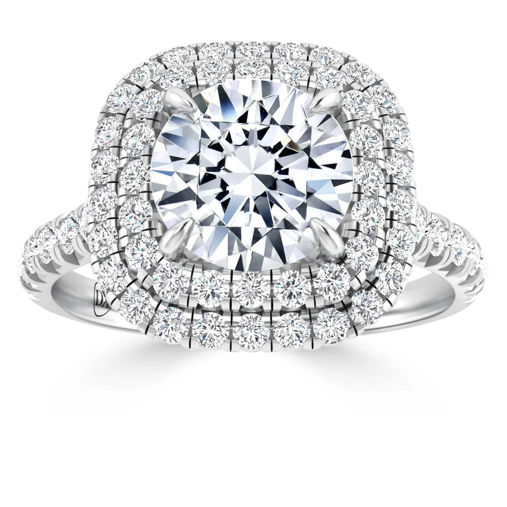 Stephanie - Round Cut 18ct White Gold Engagement Ring