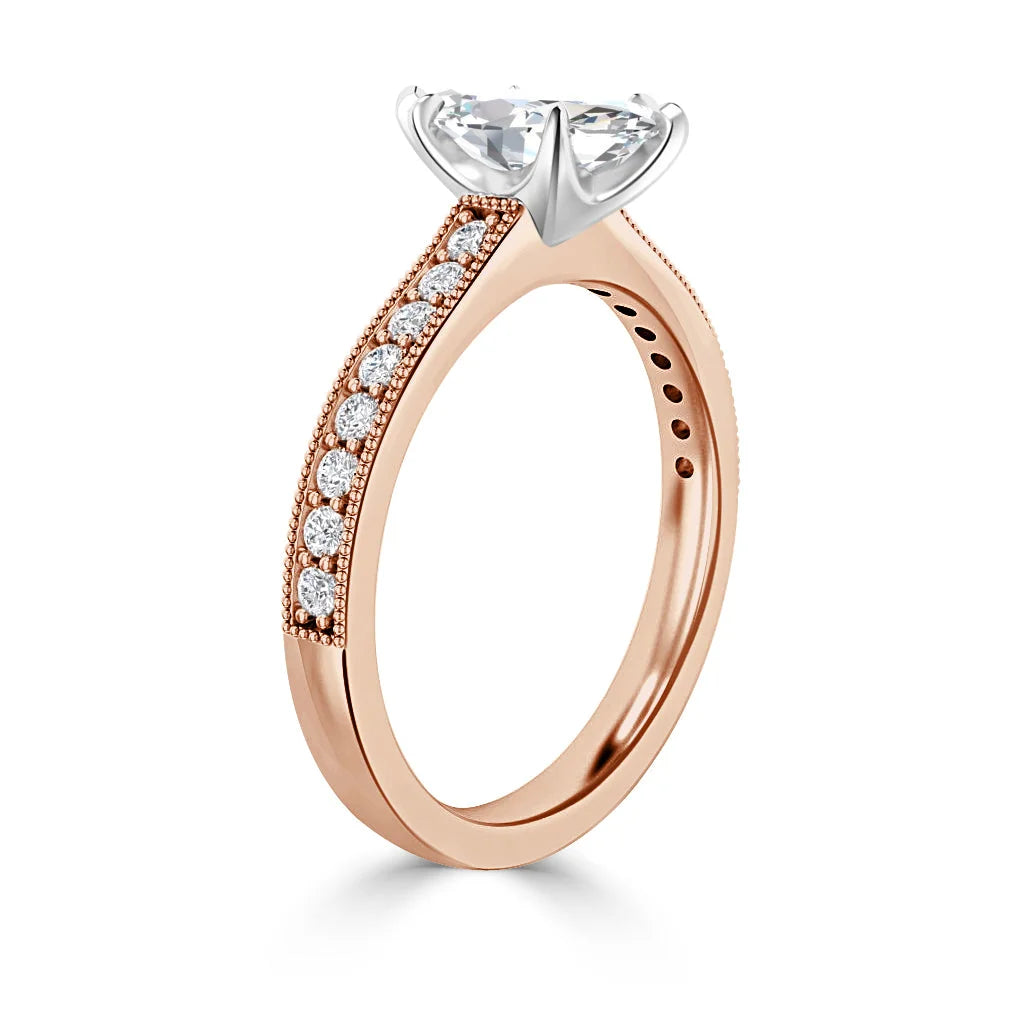 Emma - Marquise Cut 18ct Rose Gold Engagement Ring