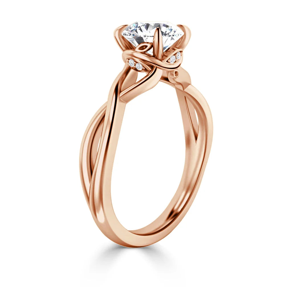 Vanessa - Round Cut 18ct Rose Gold Engagement Ring