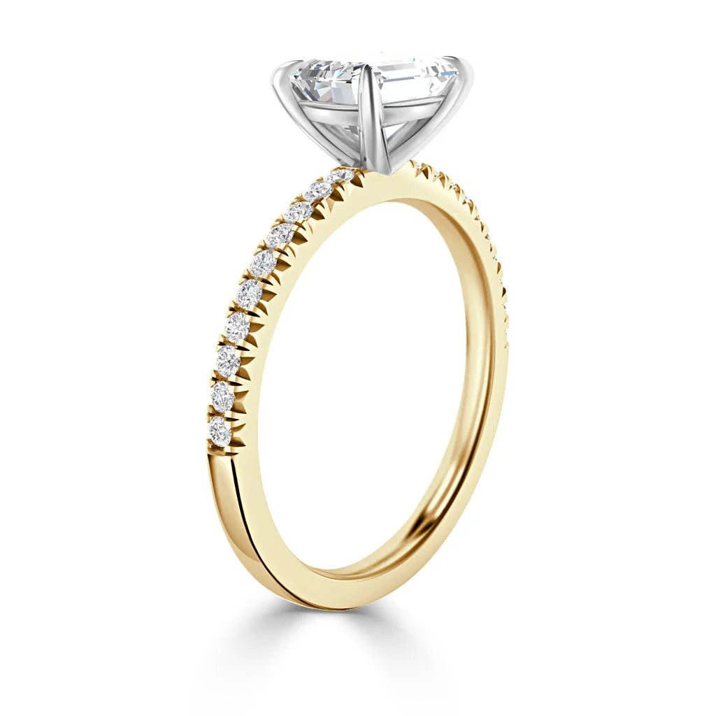 Penelope - Emerald Cut 18ct Yellow Gold Engagement Ring