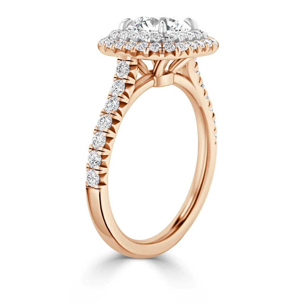 Stephanie - Round Cut 18ct Rose Gold Engagement Ring