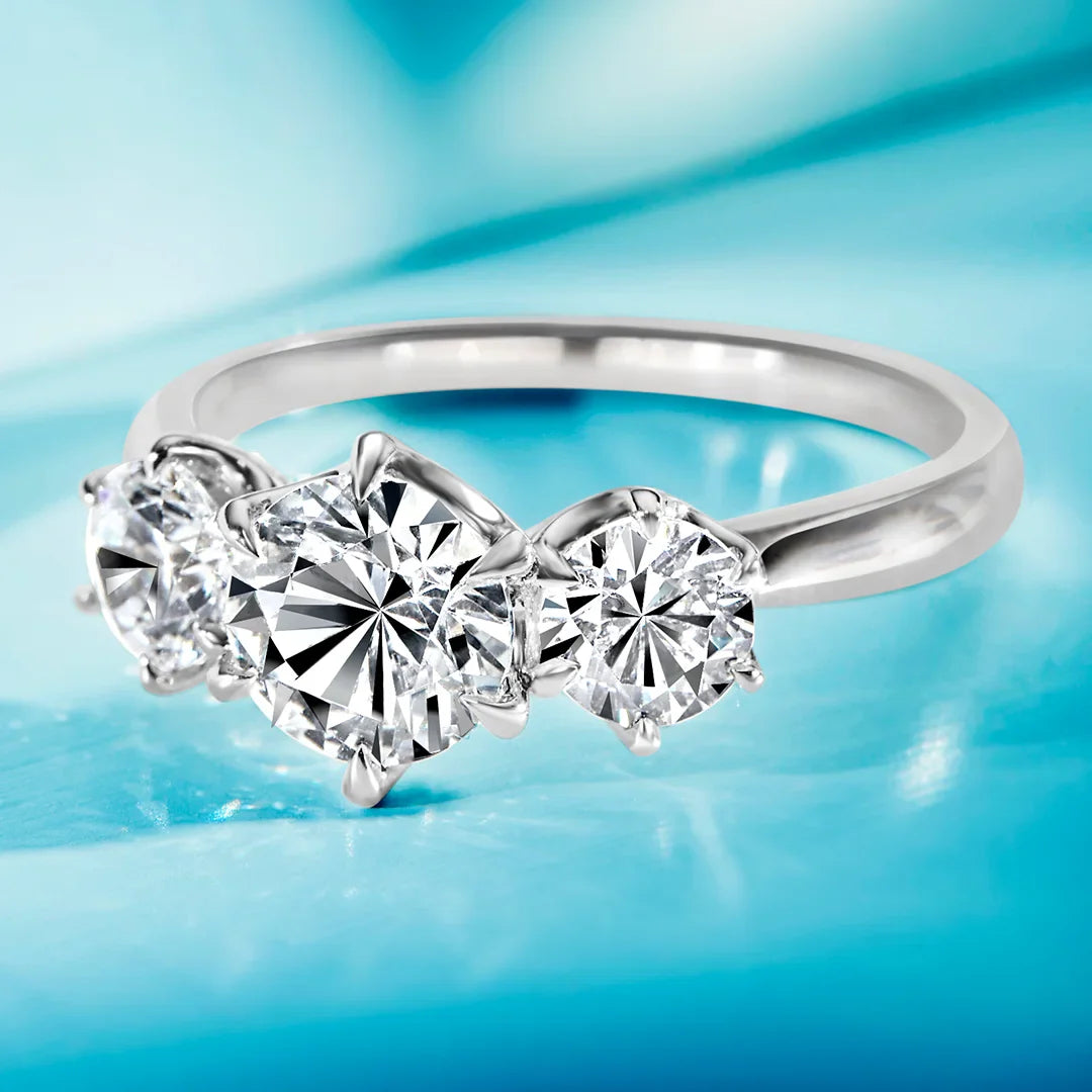 Emily - Round Cut 18ct White Gold Engagement Ring