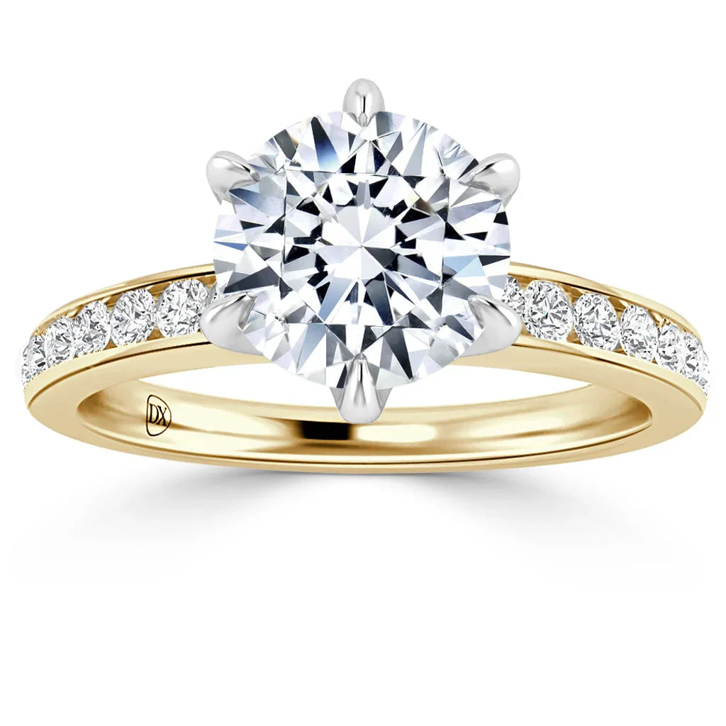 Eva - Round Cut 18ct Yellow Gold Engagement Ring
