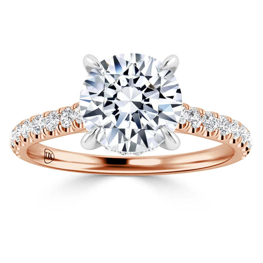 Freya - Round Cut 18ct Rose Gold Engagement Ring