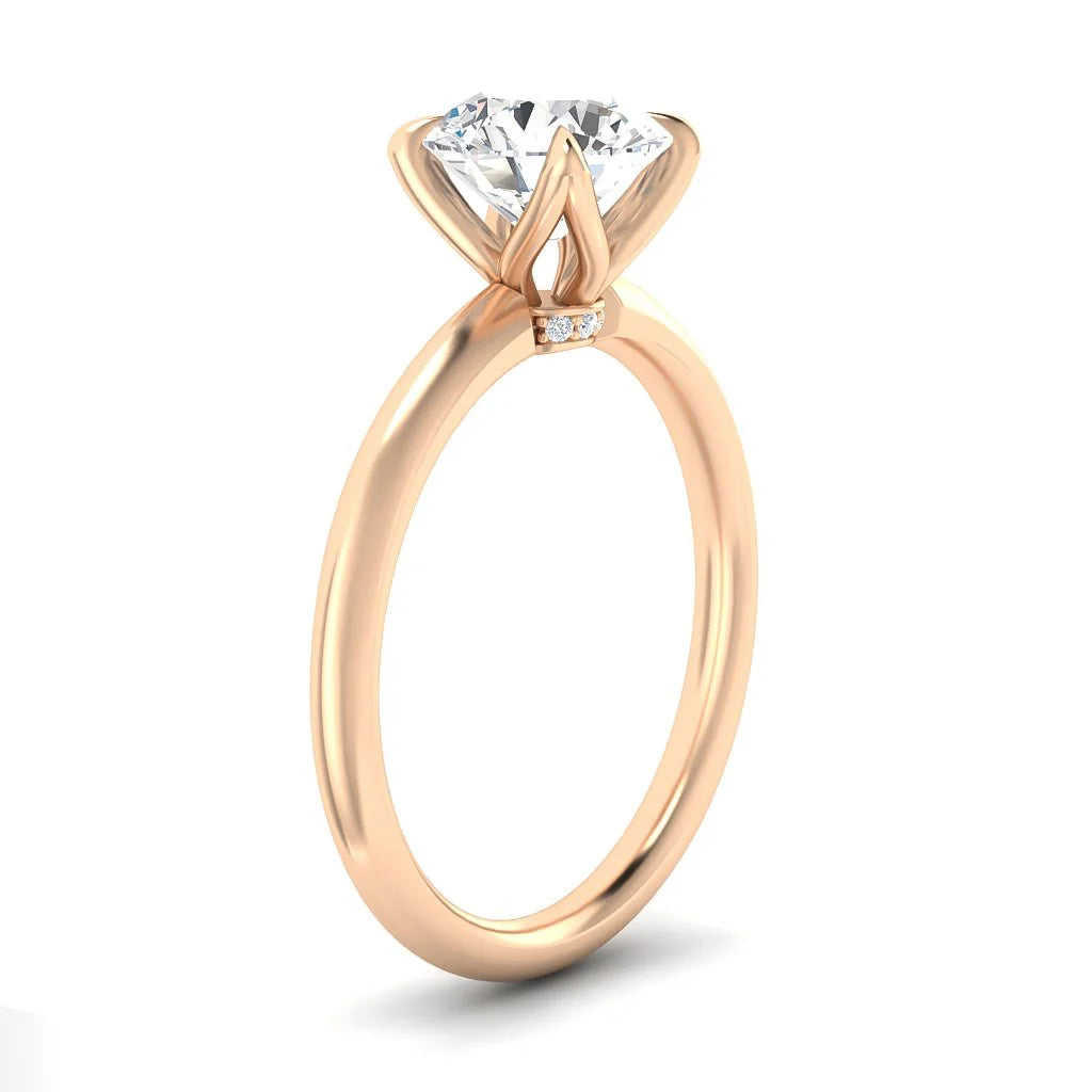 Nancy - Round Cut 18ct Rose Gold Engagement Ring