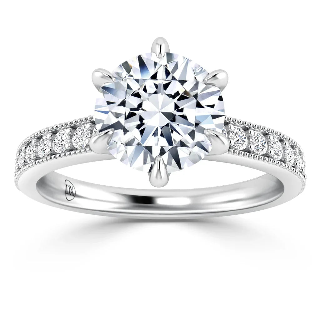Emma - Round Cut 18ct White Gold Engagement Ring
