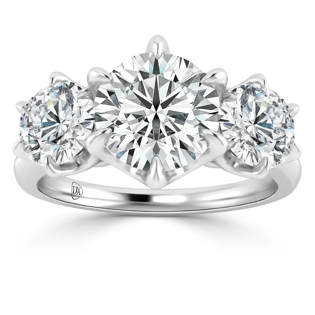 Emily - Round Cut 18ct White Gold Engagement Ring