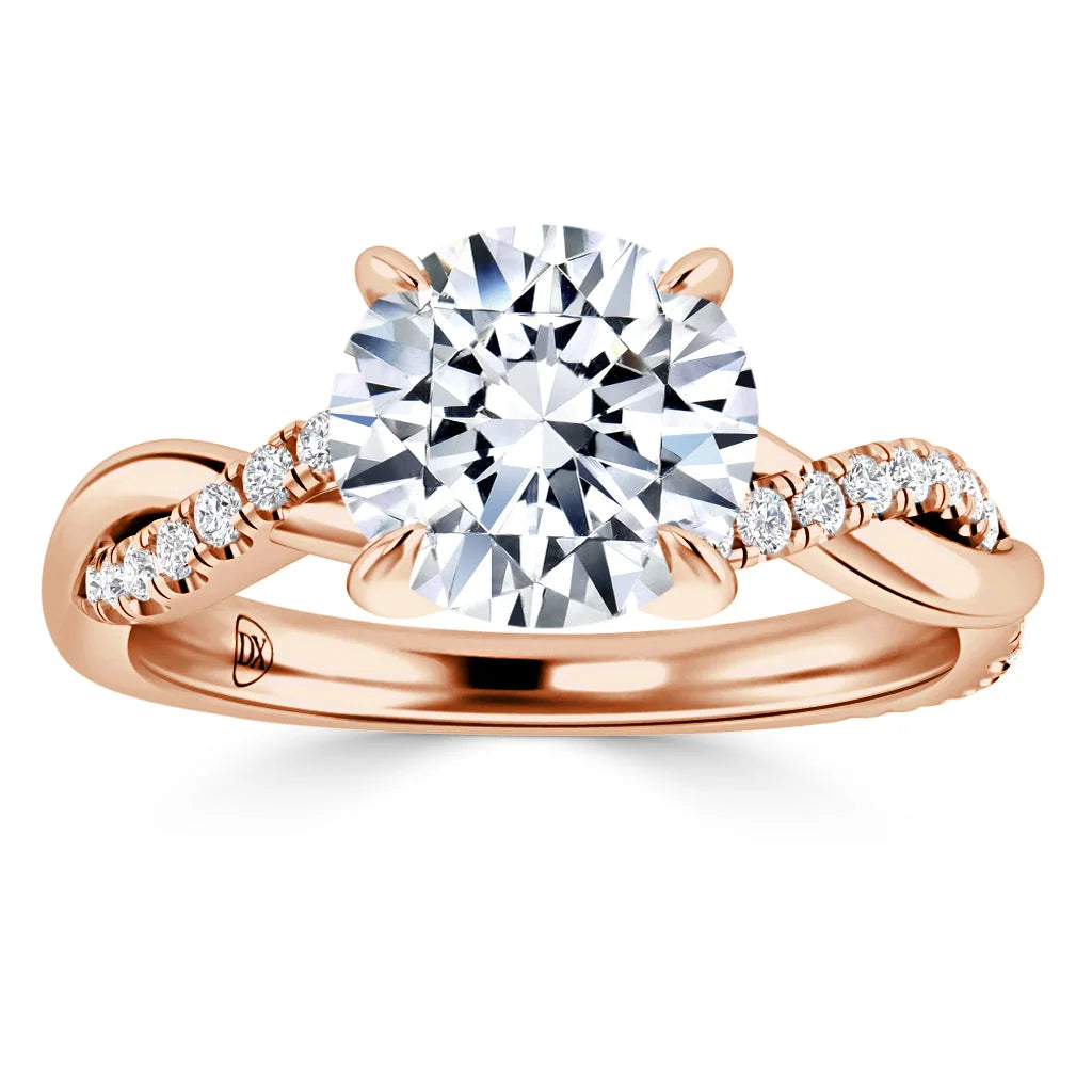 Zinnia - Round Cut 18ct Rose Gold Engagement Ring