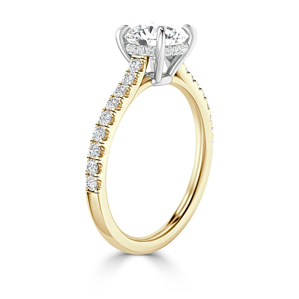 Freya - Round Cut 18ct Yellow Gold Engagement Ring