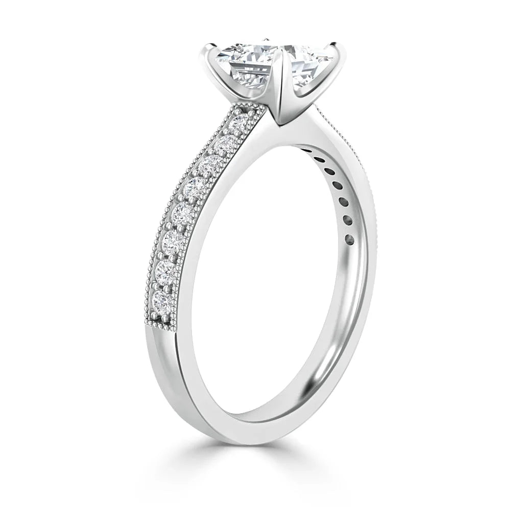 Emma - Princess Cut Platinum Engagement Ring