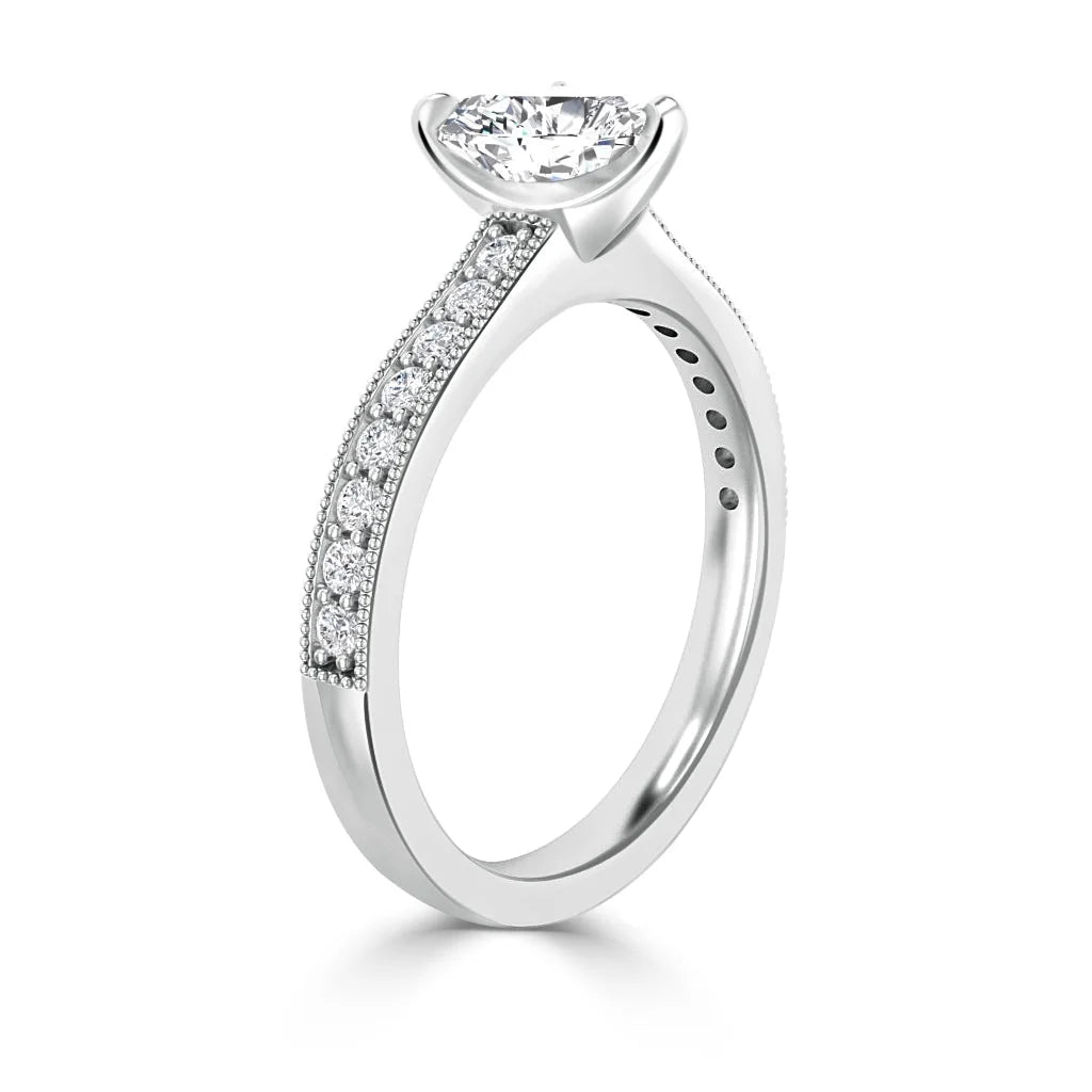 Emma - Heart Cut 18ct White Gold Engagement Ring