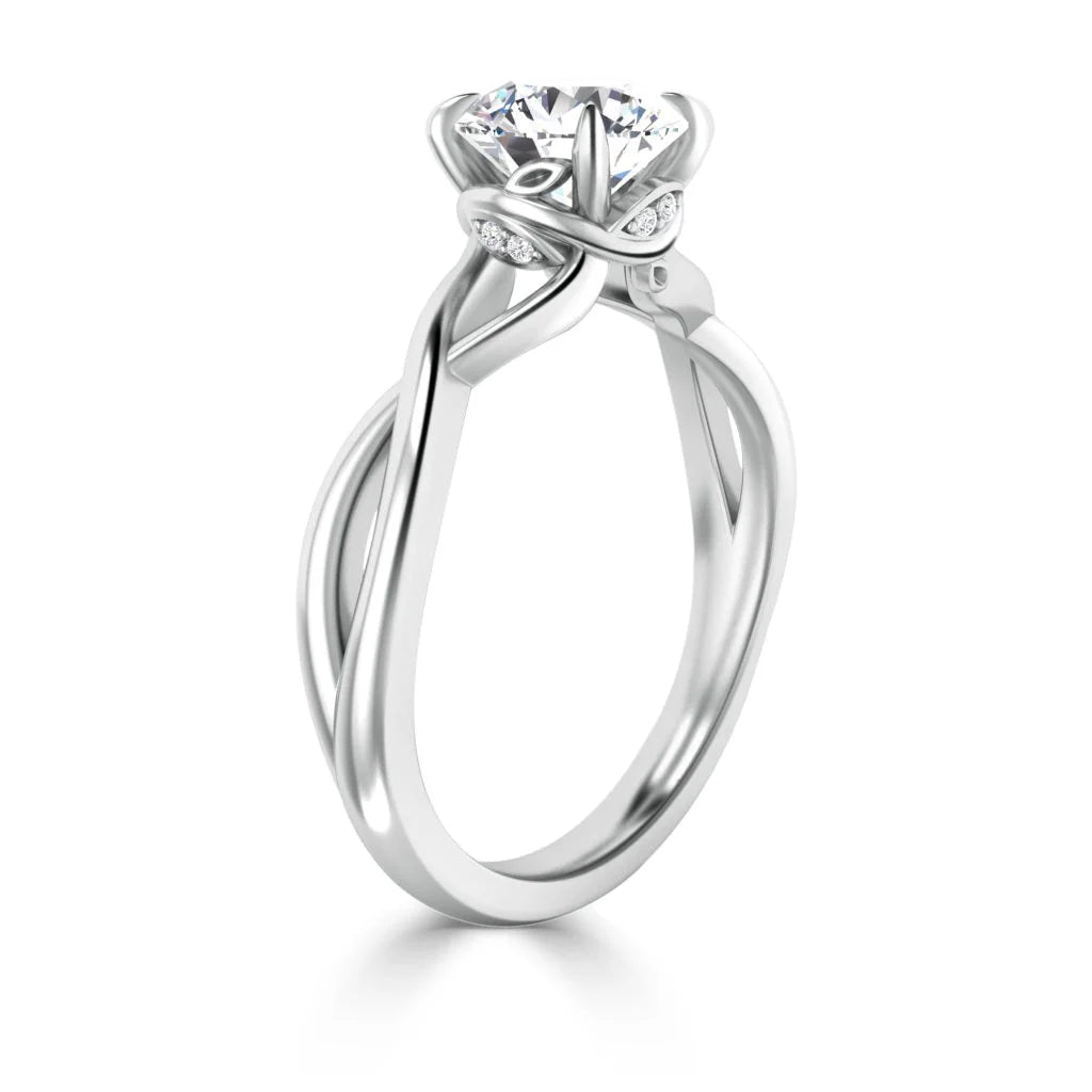 Vanessa - Round Cut Platinum Engagement Ring