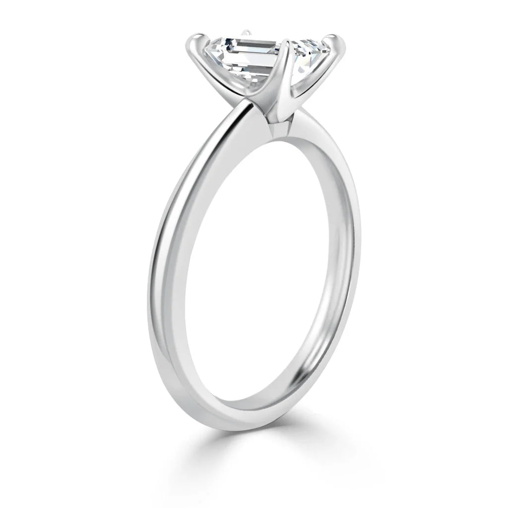 Lucy - Emerald Cut 18ct White Gold Engagement Ring