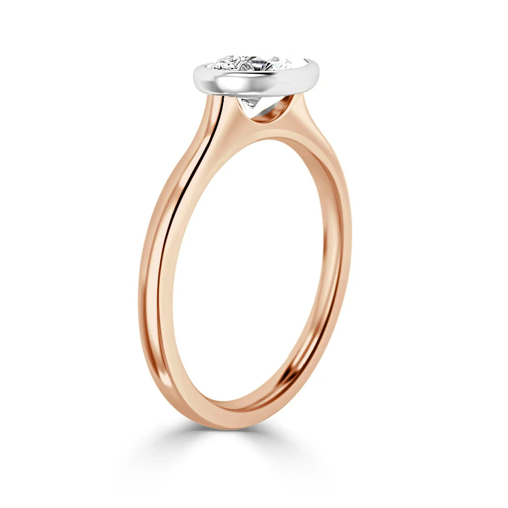 Isla - Pear Cut 18ct Rose Gold Engagement Ring