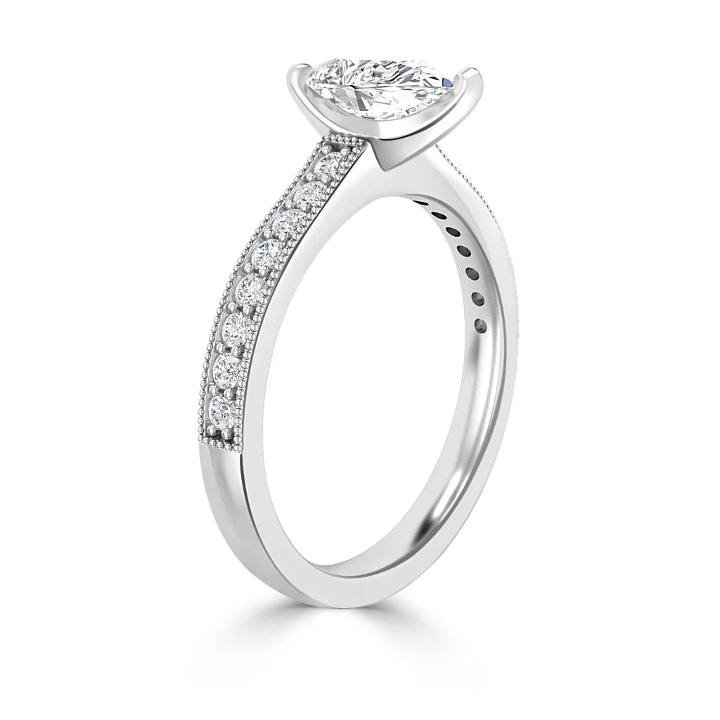 Emma - Pear Cut 18ct White Gold Engagement Ring