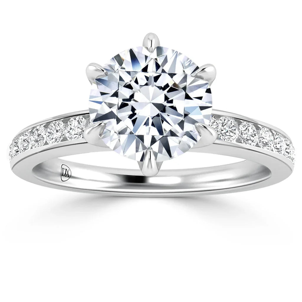 Eva - Round Cut Platinum Engagement Ring