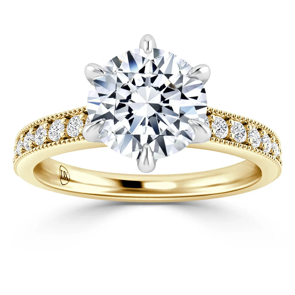 Emma - Round Cut 18ct Yellow Gold Engagement Ring