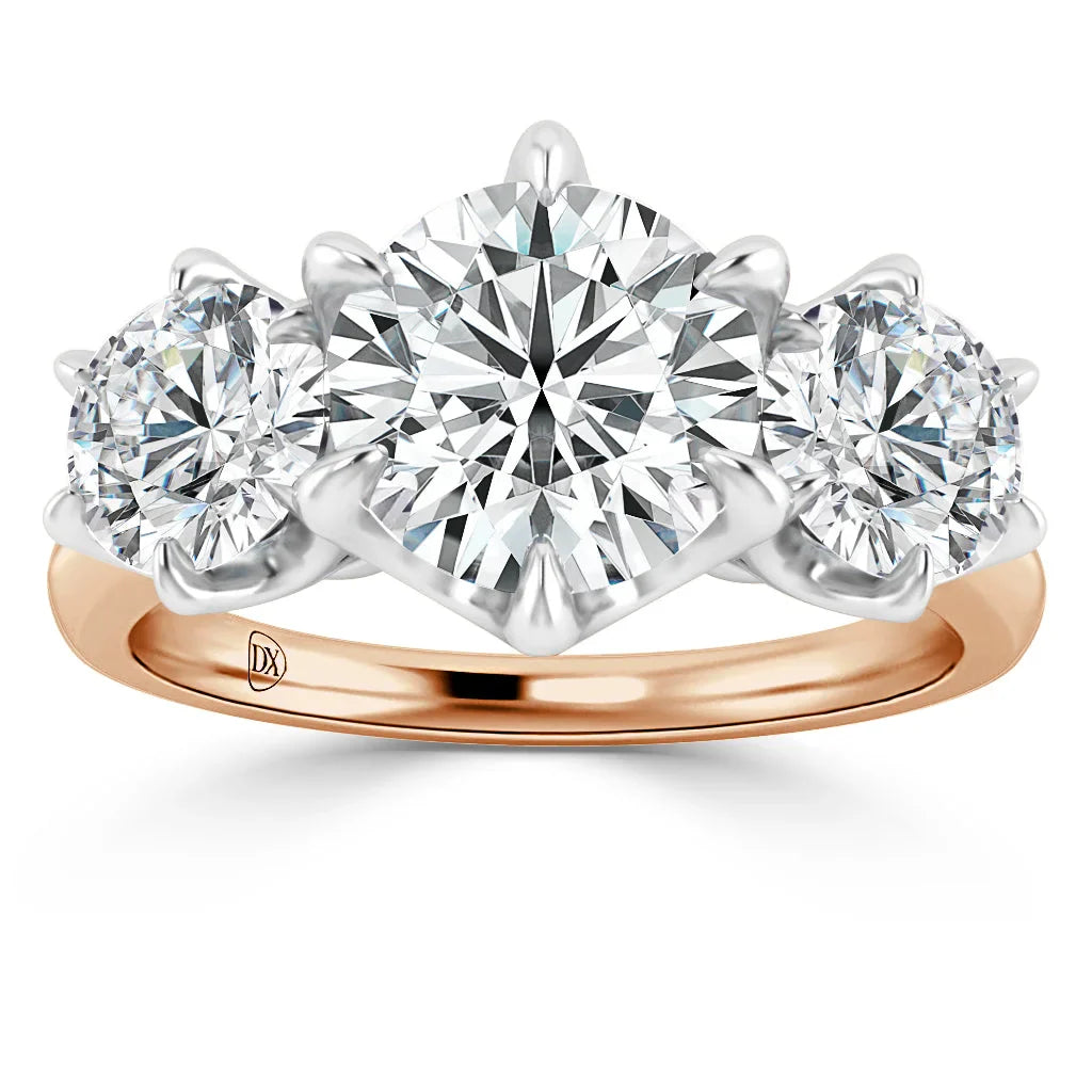 Emily - Round Cut 18ct Rose Gold Engagement Ring