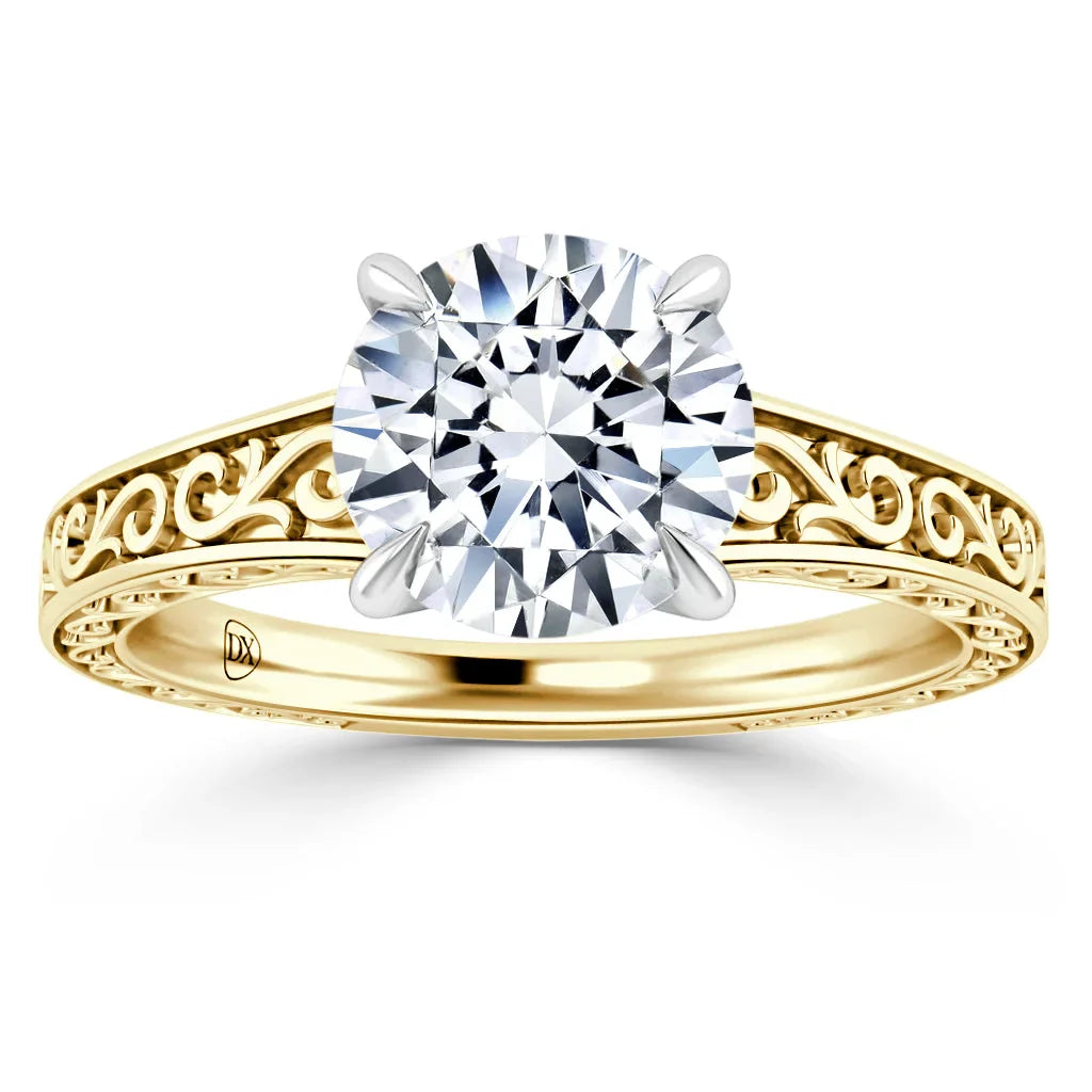 Grace - Round Cut 18ct Yellow Gold Engagement Ring