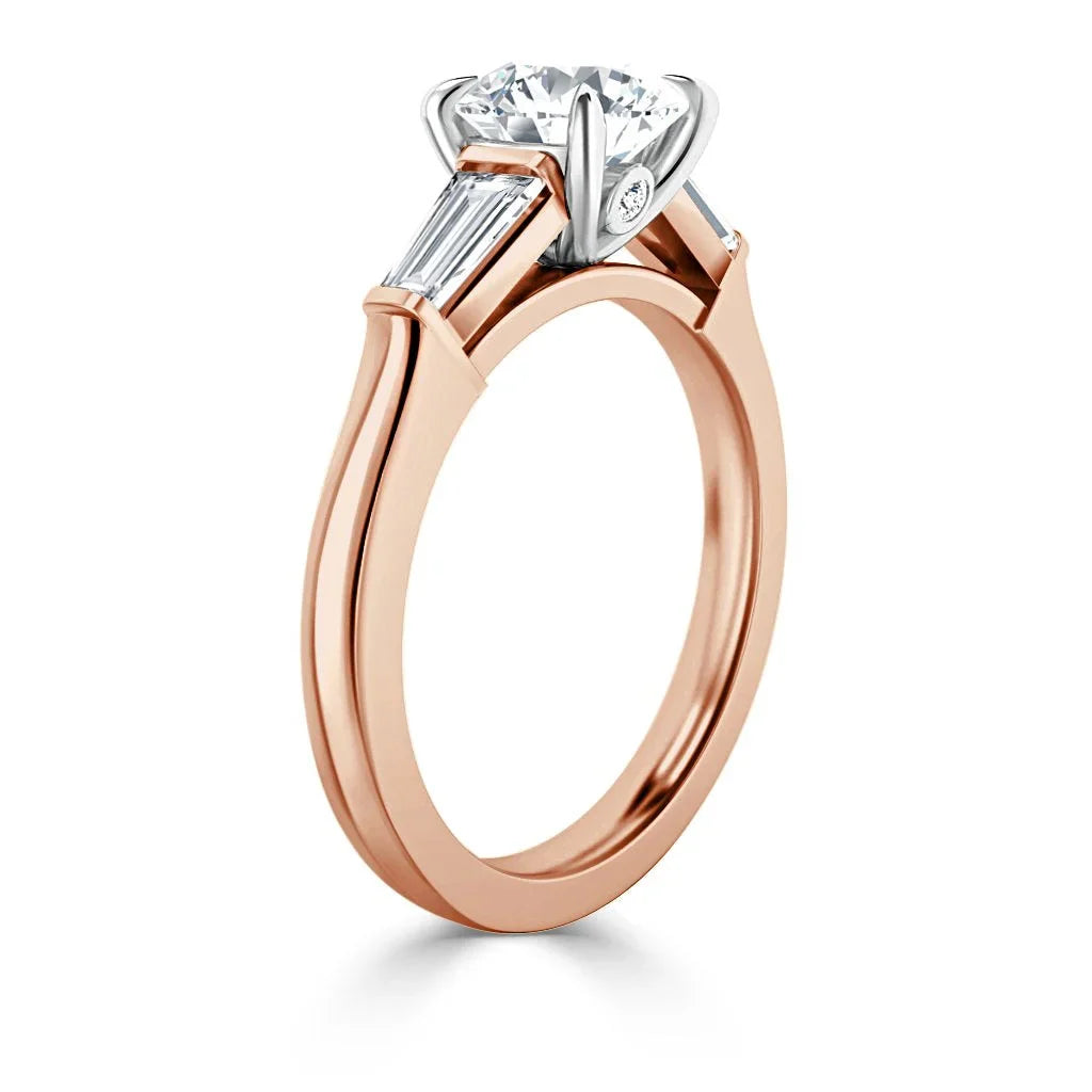 Mia - Round Cut 18ct Rose Gold Engagement Ring
