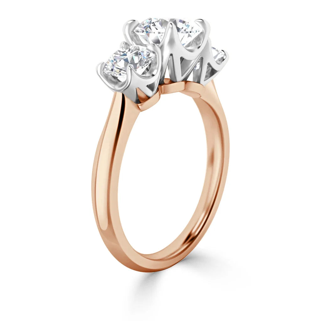 Emily - Round Cut 18ct Rose Gold Engagement Ring