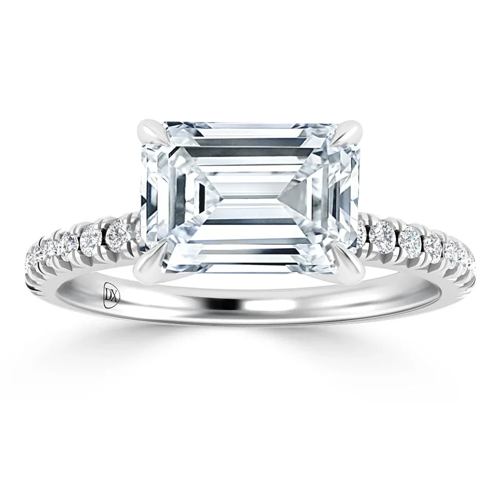Penelope - Emerald Cut 18ct White Gold Engagement Ring