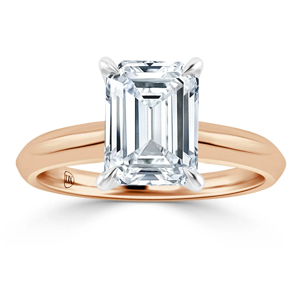 Jessica - Emerald Cut 18ct Rose Gold Engagement Ring