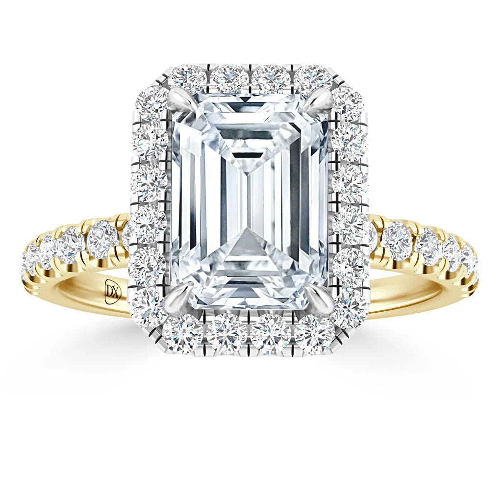 Olivia Molly - Emerald Cut 18ct Yellow Gold Engagement Ring