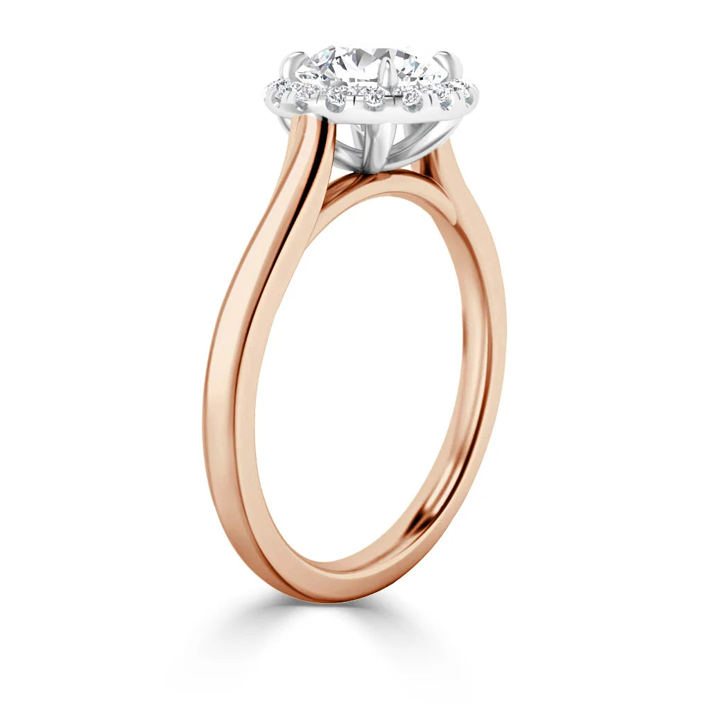 Helen - Round Cut 18ct Rose Gold Engagement Ring