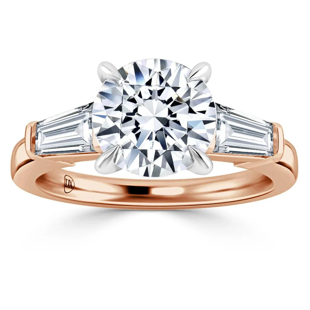 Mia - Round Cut 18ct Rose Gold Engagement Ring