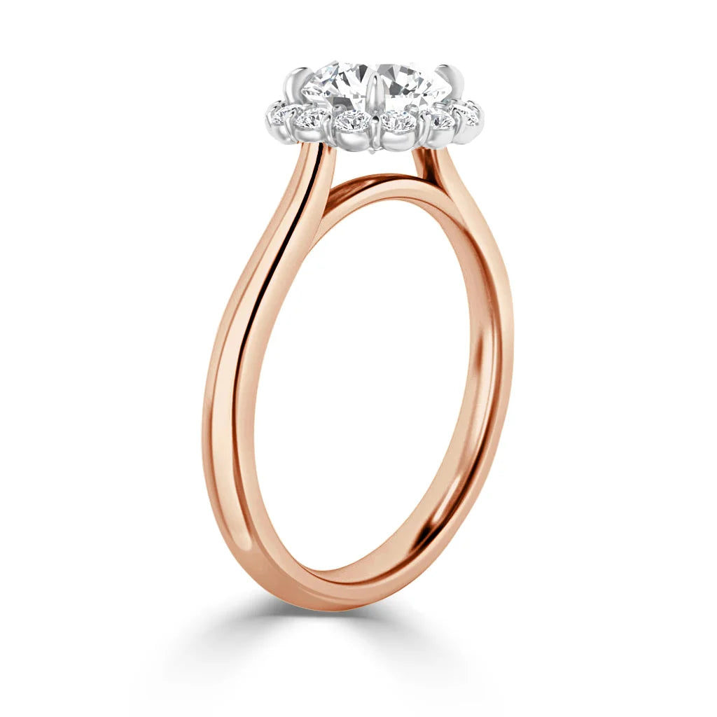 Georgina - Round Cut 18ct Rose Gold Engagement Ring