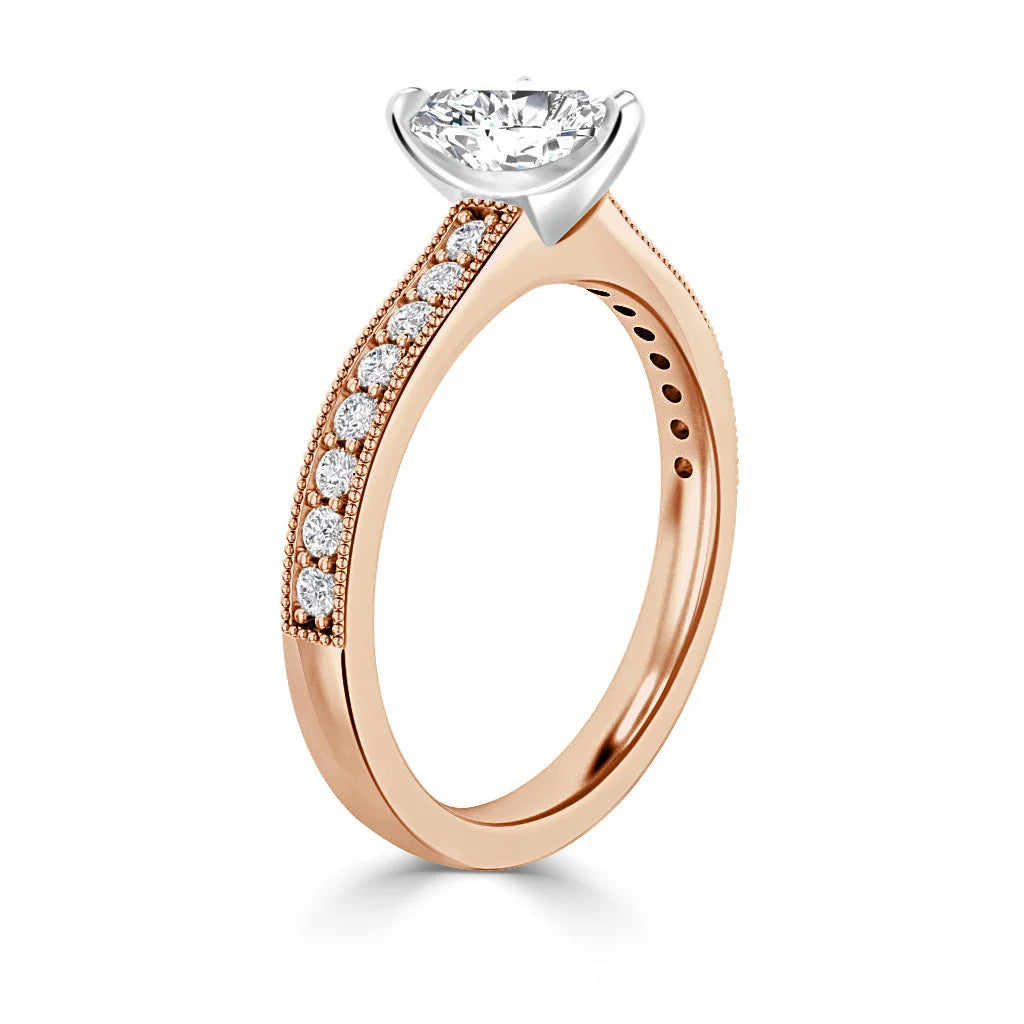 Emma - Heart Cut 18ct Rose Gold Engagement Ring
