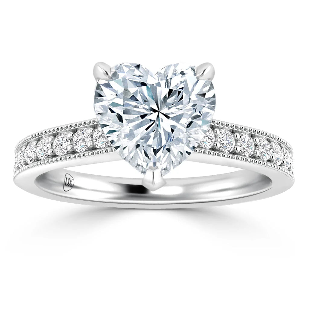 Emma - Heart Cut Platinum Engagement Ring