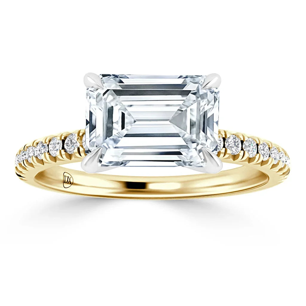Penelope - Emerald Cut 18ct Yellow Gold Engagement Ring