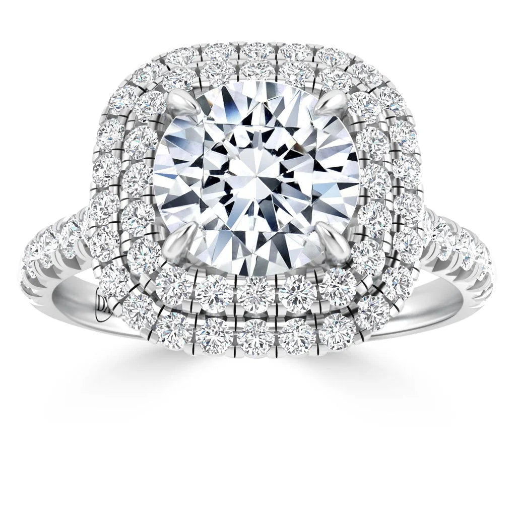 Stephanie - Round Cut Platinum Engagement Ring