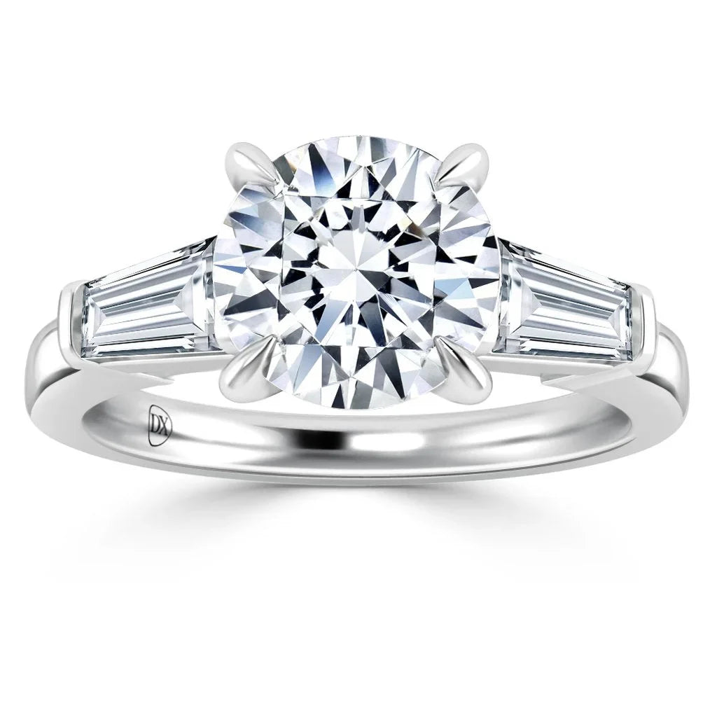 Mia - Round Cut 18ct White Gold Engagement Ring