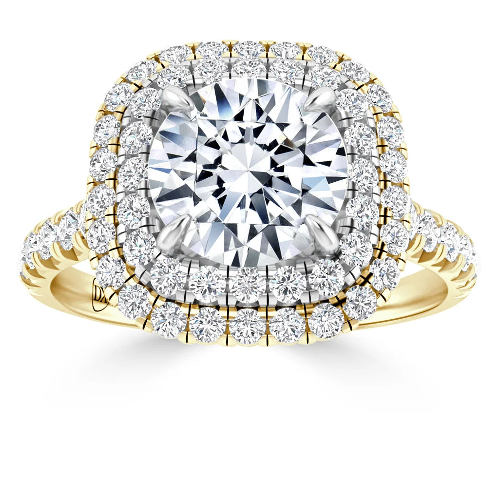 Stephanie - Round Cut 18ct Yellow Gold Engagement Ring