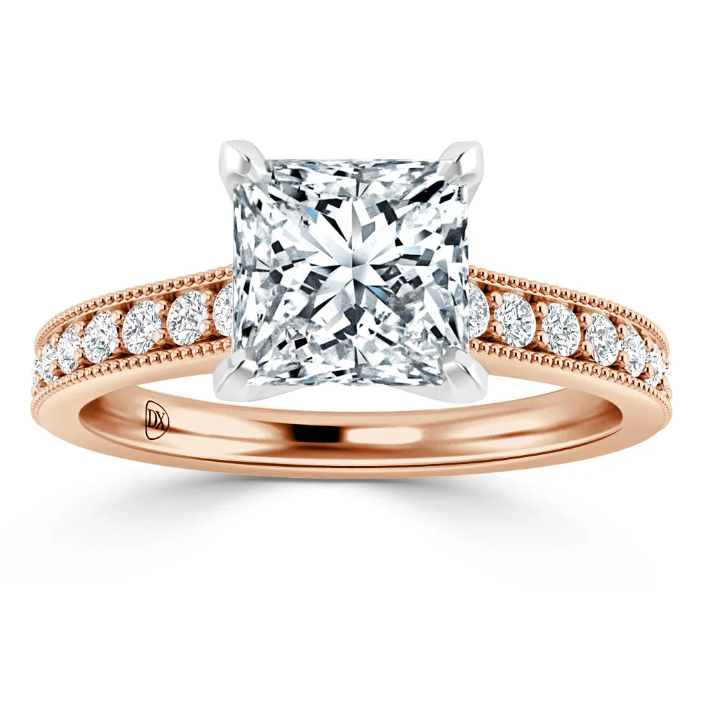 Emma - Princess Cut 18ct Rose Gold Engagement Ring